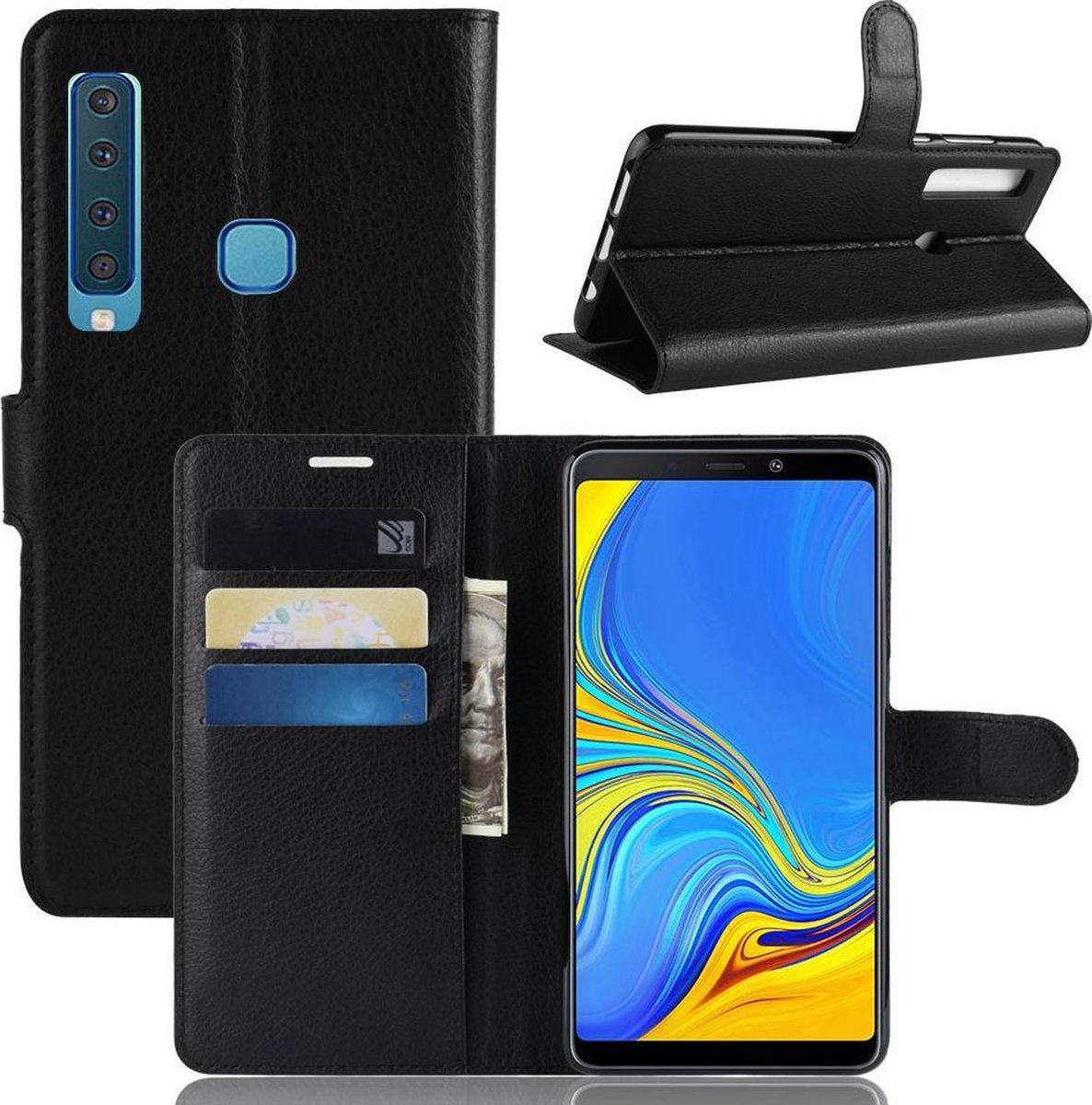 Samsung Galaxy A9 (2018) Hoesje - Book Case - Zwart