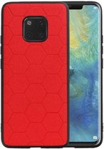Coque Rigide Hexagon Rouge pour Huawei Mate 20 Pro