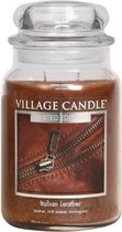 Village Candle Large Jar Geurkaars - Italian Leather