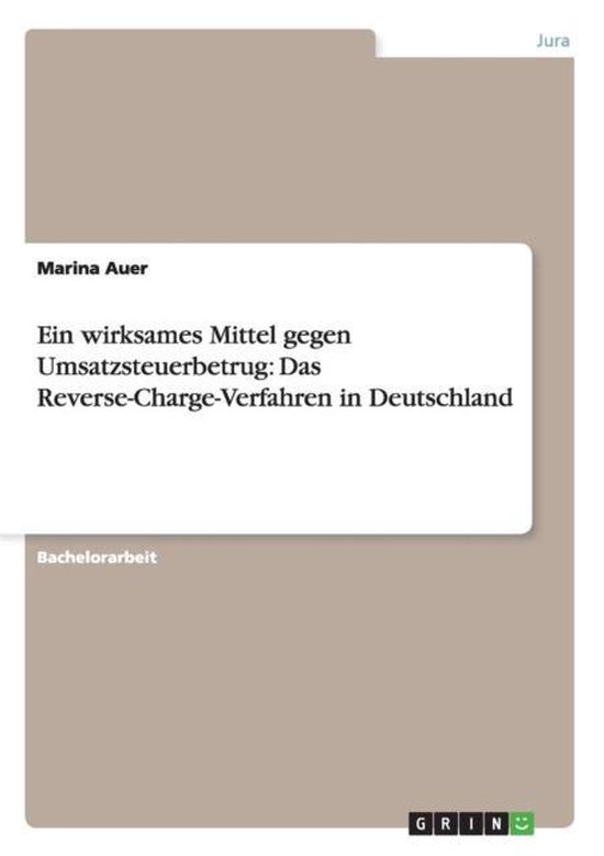 Ein Wirksames Mittel Gegen Umsatzsteuerbetrug - cover