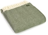 Tweedmill Plaid Visgraat Groen (Olive) - Nieuw wol - Made in the UK