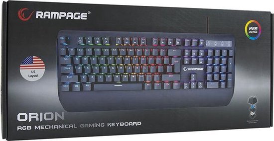 Rampage Orion RGB mechanisch gaming keyboard KB-R90 -regenboog -blauwe  switches | bol.com