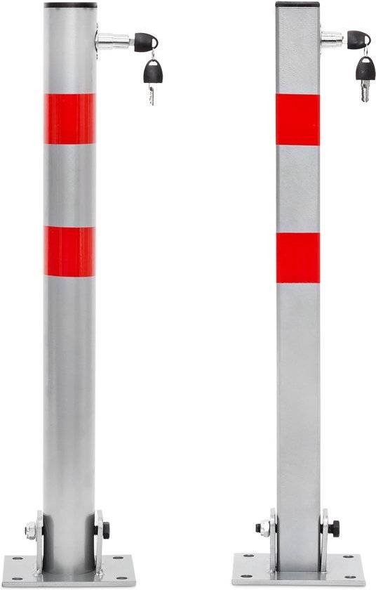 Barrière De Stationnement Pliante Et Verrouillable - Borne De Sécurité Pour Allée, 3 Clés
