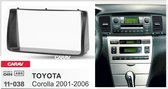 autoradio inbouw paneel Toyota corolla 2001 - 2006  2-din formaat