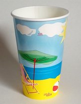 zomerse kartonnen beker - 400 cc - 50 stuks