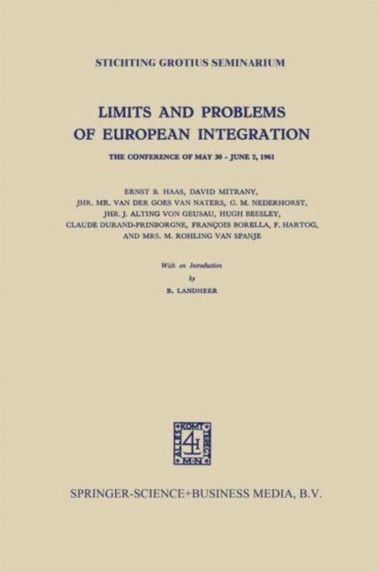 Limits and Problems of European Integration | 9789401185295 | Ernst B ...
