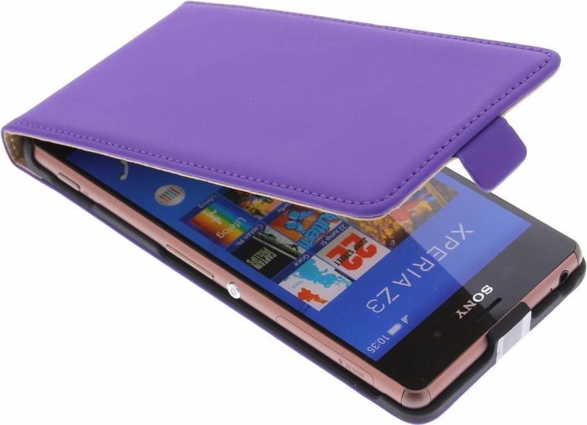 Mobiparts - paarse premium flipcase - Sony Xperia Z3
