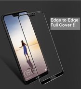 3D Full Cover 9H Screen Protector met Zachte Carbon Fiber Rand for Huawei P20 Pro _ Black