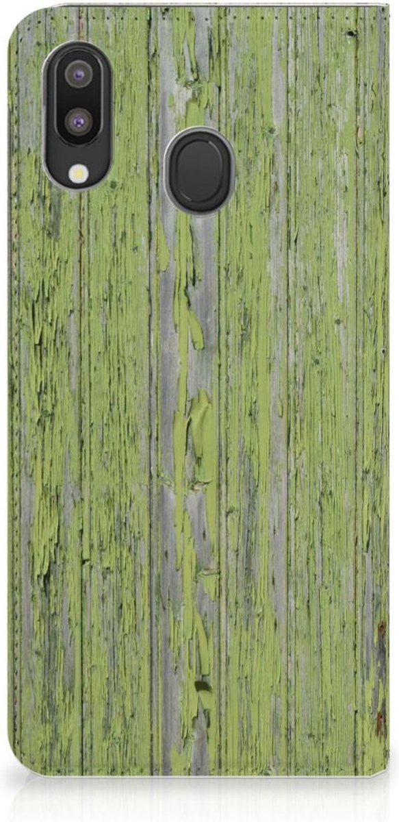 Samsung Galaxy M20 Book Wallet Case Green Wood