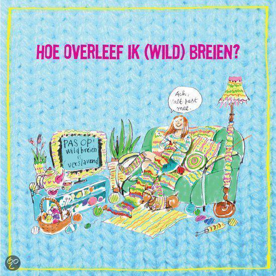 Illustratie van een vrouw die ontspant op een bank met een breiproject, omringd door wol.