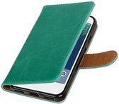 Zakelijke Book Case Telefoonhoesje Geschikt voor de Google Pixel - Portemonnee Hoesje - Pasjeshouder Wallet Case - Groen