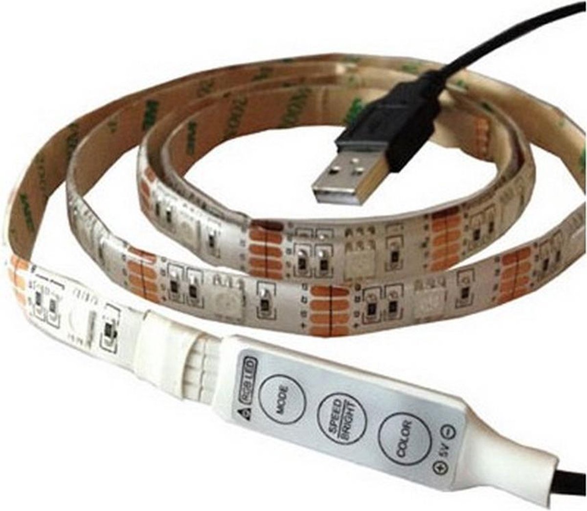 USB LED Strip - RGB - 7,2W - 5V - 30LED - 1 meter