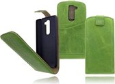 Devills Light Green LG G2 Mini Lederen Flip case Telefoonhoesje