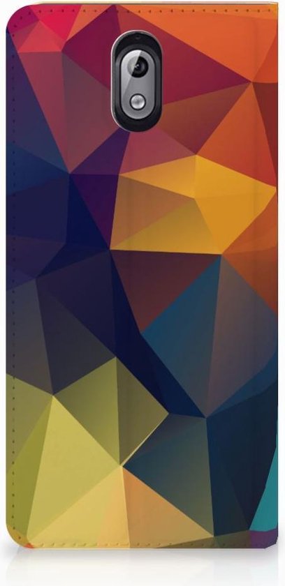 Nokia 3.1 (2018) Standcase Hoesje Design Polygon Color