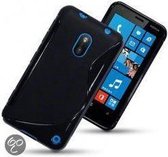 Luxe back silicone TPU gel hoesje zwart Nokia Lumia 620