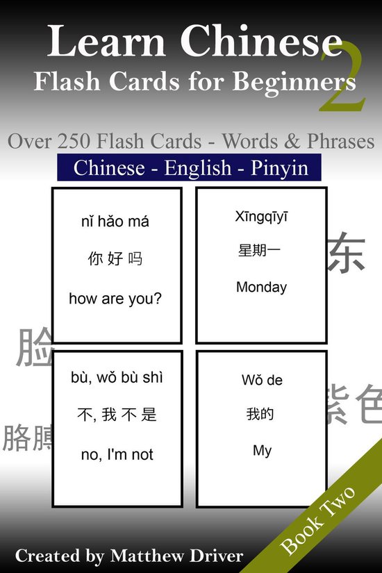 Learn Chinese: Flash Cards for Beginners. Book 2 - cover