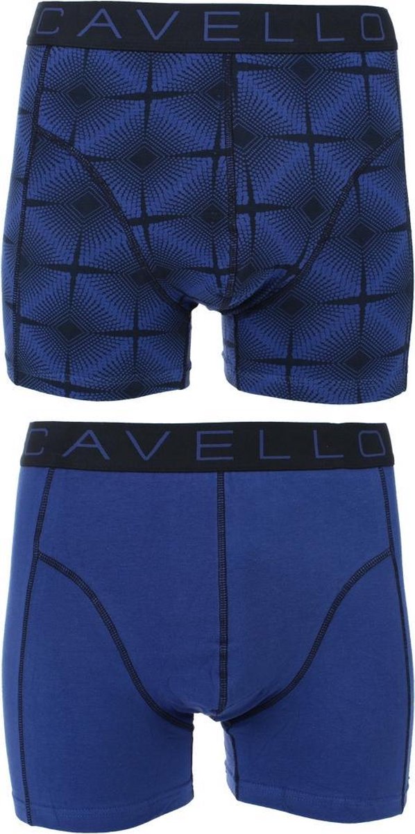 Cavello - 2-pack Boxershorts Kobalt Blauw / Print - XXL
