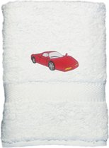 Handdoek racewagen met naam 70 x 140 cm
