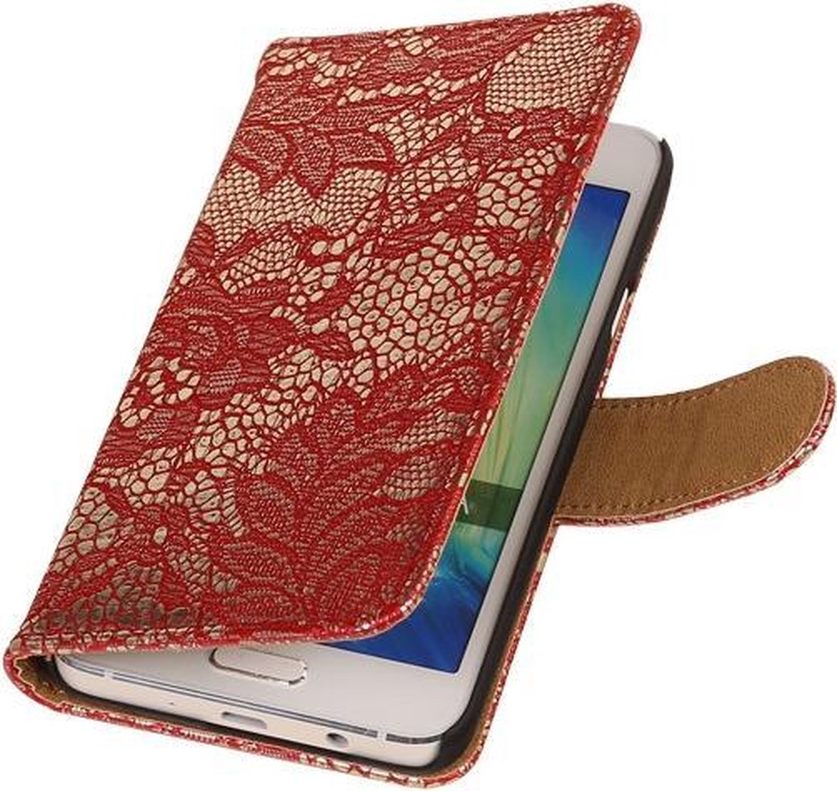 Lace Rood Microsoft Lumia 535 Book/Wallet Case/Cover Hoesje