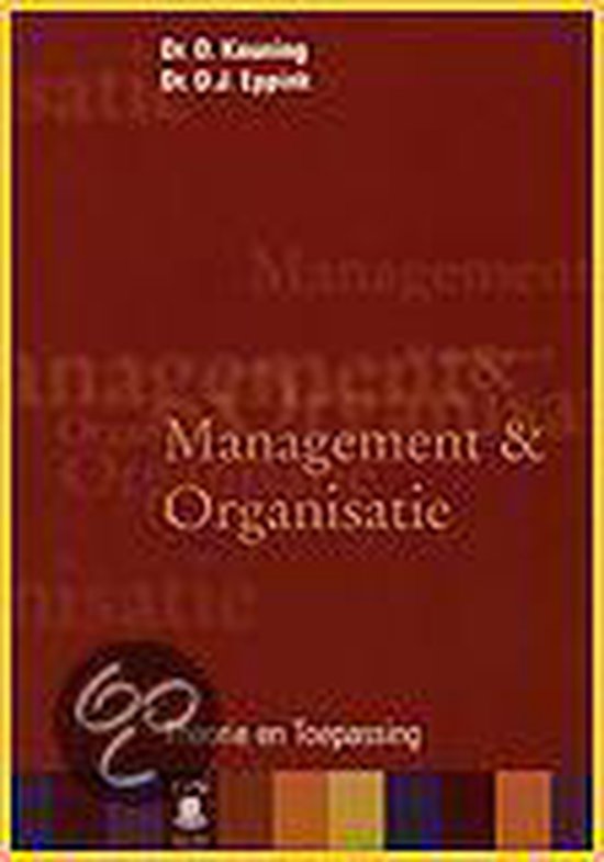 Cover van het boek 'Management & Organisatie / Werkboek + CD / druk 7' van D. Keuning en D.J. Eppink