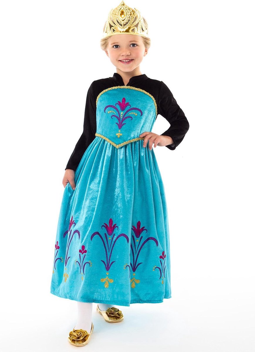 Little Adventures - Frozen Elsa jurk kroningsdag - Maat 116/128