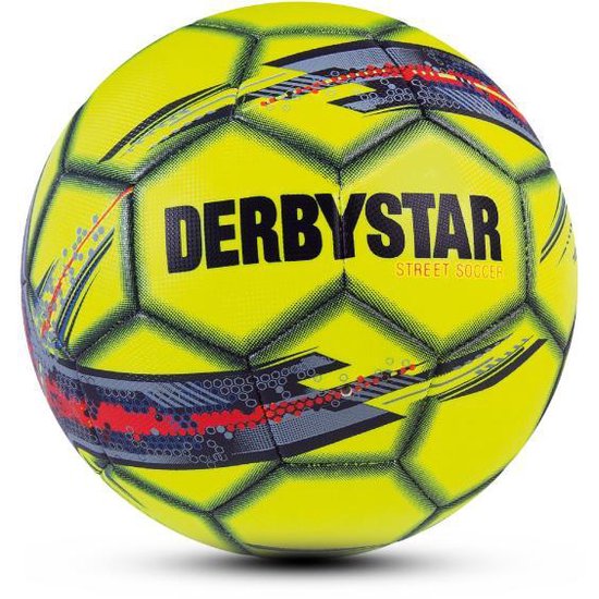 Derbystar Straatbal - Voetbal - Kinderen en - geel/grijs/rood Maat 5 bol.com