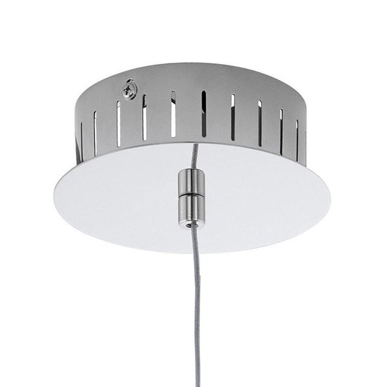 EGLO Pancento - Hanglamp - 1 Lichts - LED - Ø130mm. - Chroom - Helder, Gesatineerd