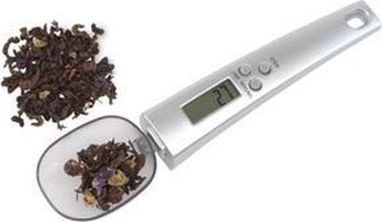Digitale lepelweegschaal, keukenweegschaal, lcd-display, digitale weegschaal, levensmiddelweegschaal, lepel met afneembare 3 lepels, elektronische weegschaal voor koffie, thee, meel, specerijen, 500 g/0,1 g