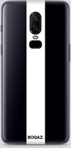 BOQAZ. OnePlus 6 hoesje - striping wit