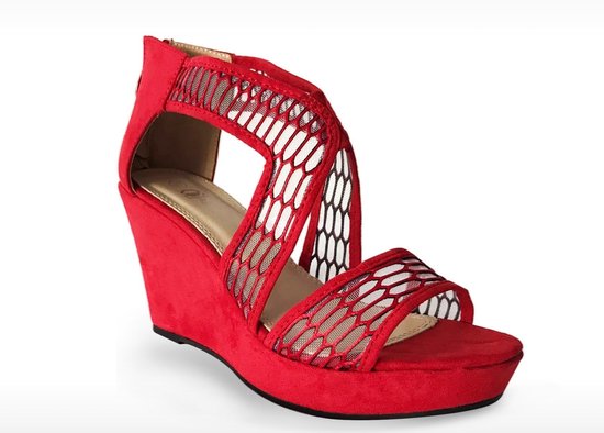 Sandalen op Sleehak - Alegria - Dames - Maat 40 - YD-HY-607 RED | bol.com