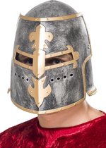 Smiffys - Medieval Crusader Kostuum Helm - Zilverkleurig