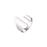 24/7 Jewelry Collection Koepel Ring Verstelbaar - Verstelbare Ring - Zilverkleurig