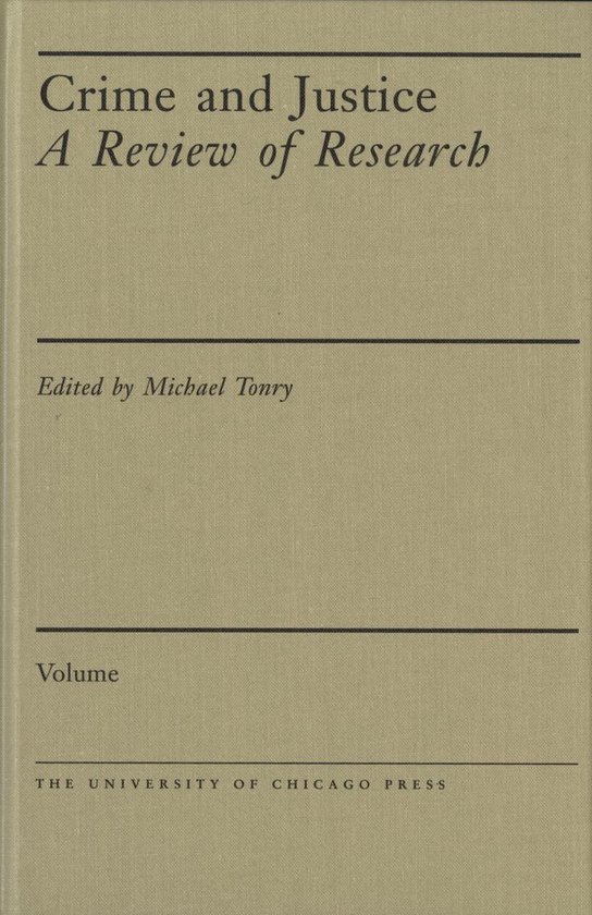 Crime and Justice: A Review of Research 41 - Crime and Justi ... - cover