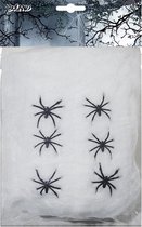 36 stuks: Spinrag 100 g - wit met 6 spinnen