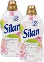 Silan - wasverzachter - aromatherapy pioenroos & witte thee - 2 x 1,375 l
