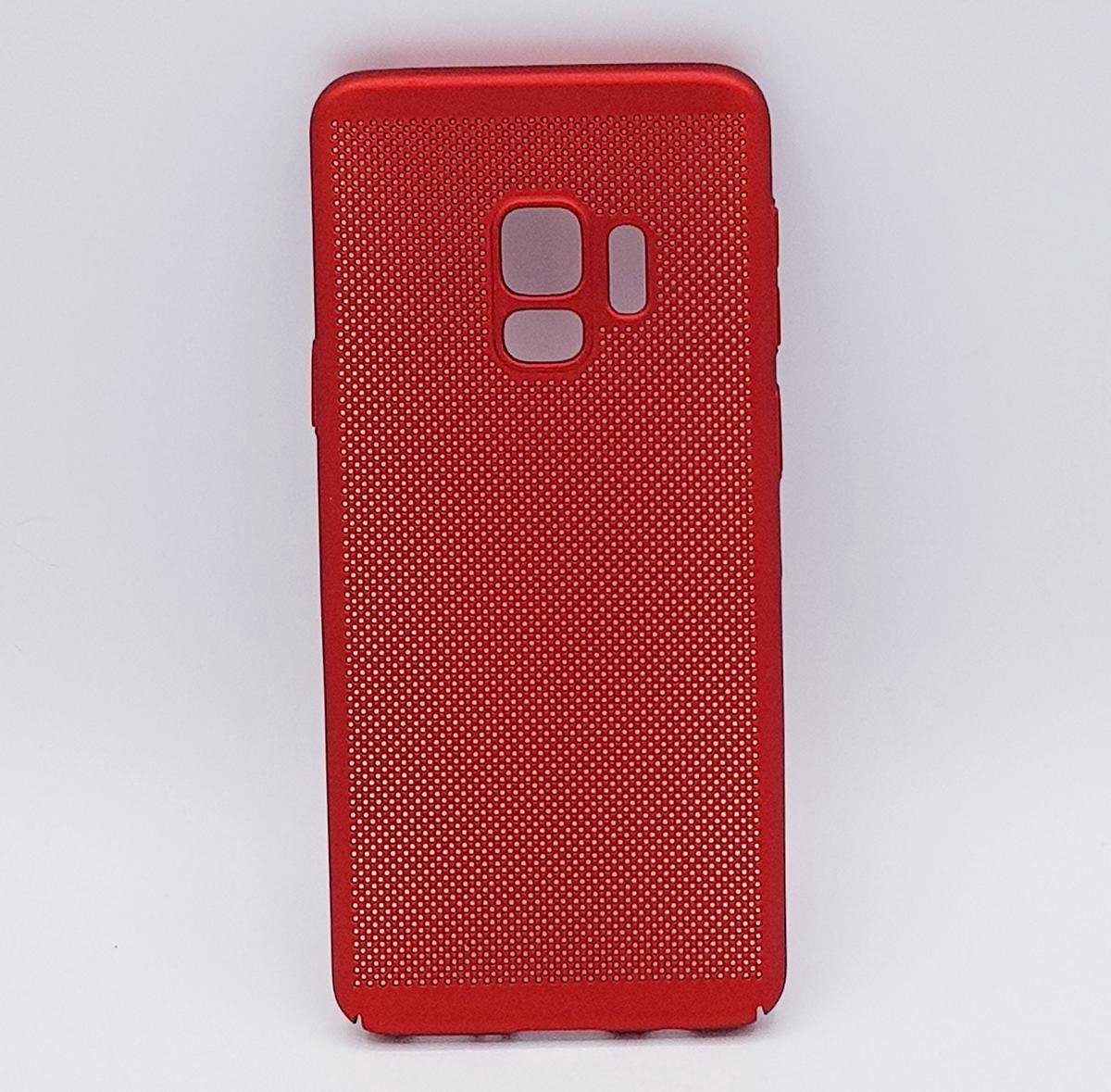 geschikt voor Samsung Galaxy S9 – hoes, cover – TPU – metalic look gaas – Rood