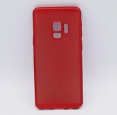 geschikt voor Samsung Galaxy S9 – hoes, cover – TPU – metalic look gaas – Rood