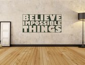 Muursticker - Believe - 58x124 - Zwart