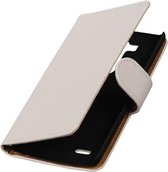 Bookstyle Wallet Case Hoesje voor LG G3 S (mini ) D722 Wit