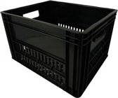 Kerri Fietskrat Zwart 40 liter plastic