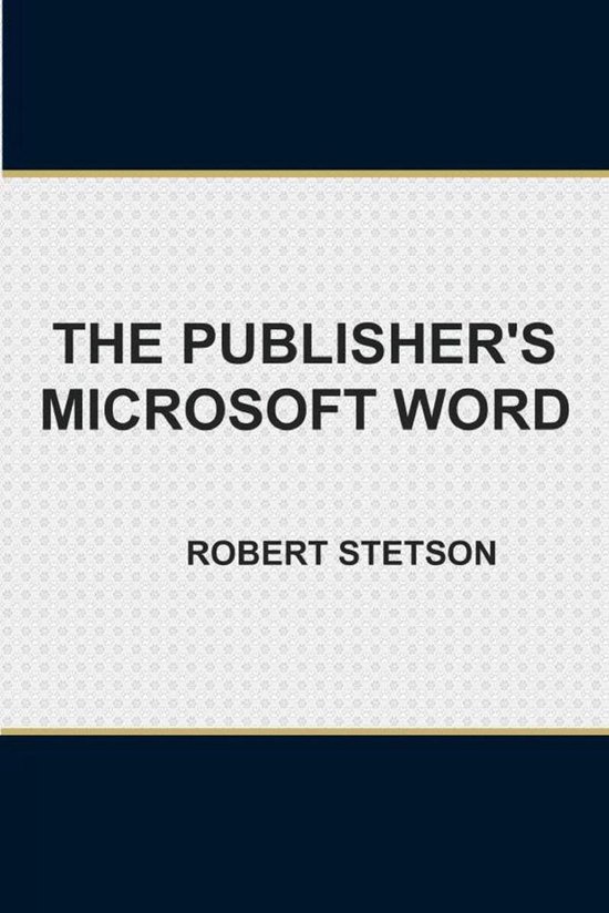 The Publisher's Microsoft Word - cover