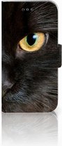 Book Case Geschikt voor Samsung Galaxy A3 2017 Hoesje Uniek Zwarte Kat Design