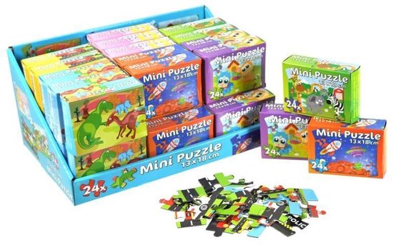 Prijs Mart via Leuke mini mix thema puzzeltjes in doosje, 36 Stuks ! | bol.com
