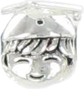 Quiges Bedel Bead - 925 Zilver - Afgestudeerd Kraal Charm - Z565