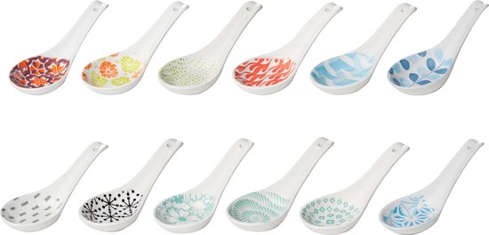 Cosy & Trendy Crazy Mix Rijstlepel - 14 cm - 12x2 - Allerlei Dessins