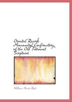 Oriental Records Monumental Confirmatory of the Old Testament Scriptures