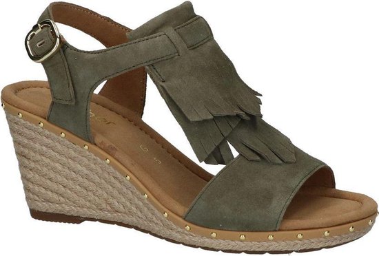 Gabor - 82813 - - Dames - Maat 44 - Groen;Groene - 34 -Samtchevreau Oliv  (Jute) | bol.com