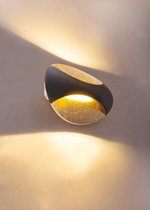 Wandlamp zwart goud 'Alexandra' led lamp 210mm van FOIR