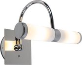 QAZQA bath - Moderne Wandlamp voor binnen voor badkamer - 2 lichts - D 175 mm - Chroom -