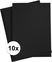 10x Zwart A4 vel 180 grams - hobby karton